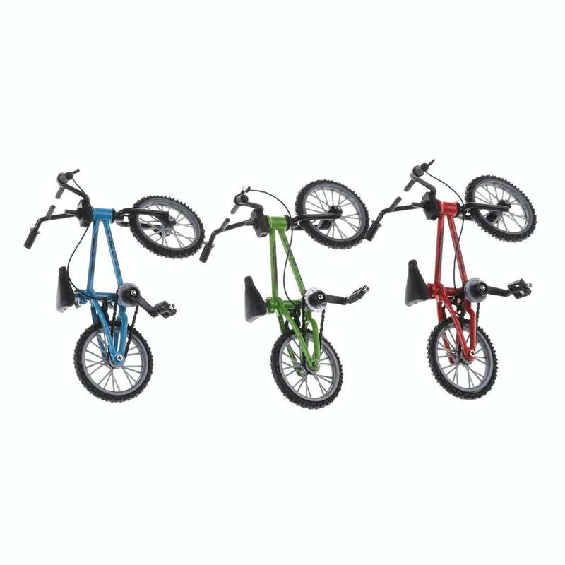 Simulation Mini Finger Alloy Mountain Bike Kids Game Toy(Blue)