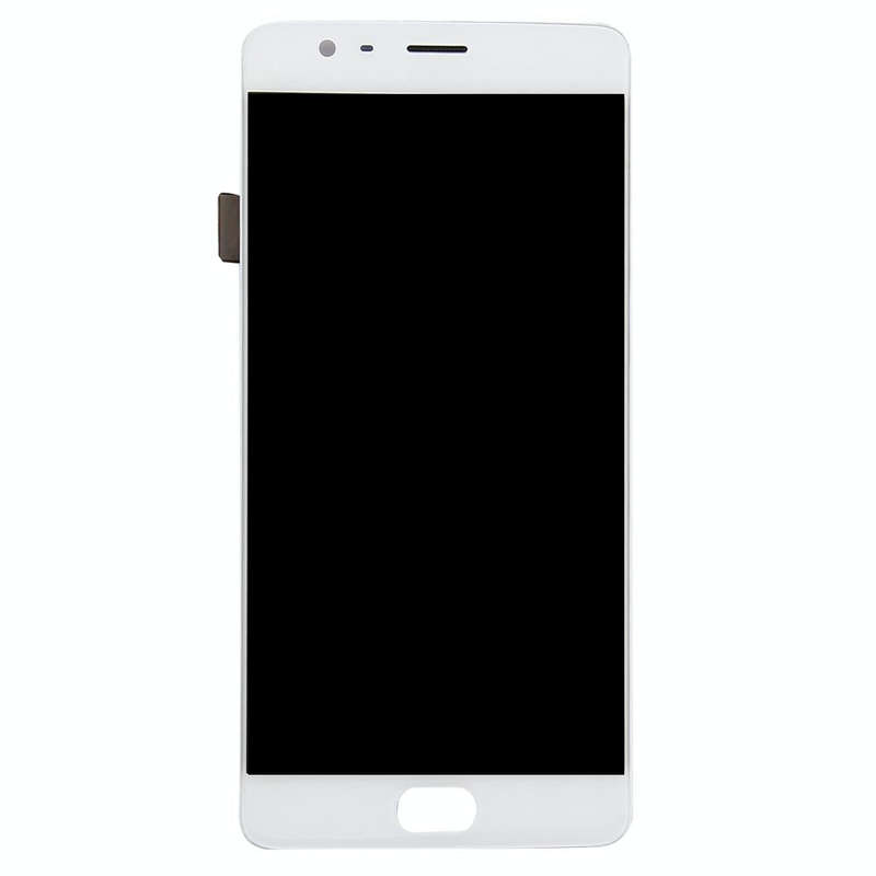 For OnePlus 3T Digitizer Full Assembly with Frame OEM LCD Screen (White)
