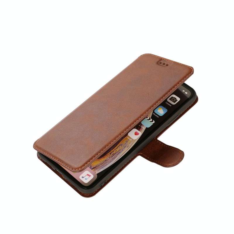 For iPhone X / XS Calf Texture Magnetic Buckle Horizontal Flip Leather Case with Holder & Card Sl...