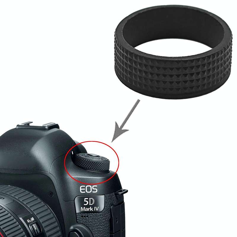 For Canon EOS 5D Mark IV Mode Turntable Rubber Leather