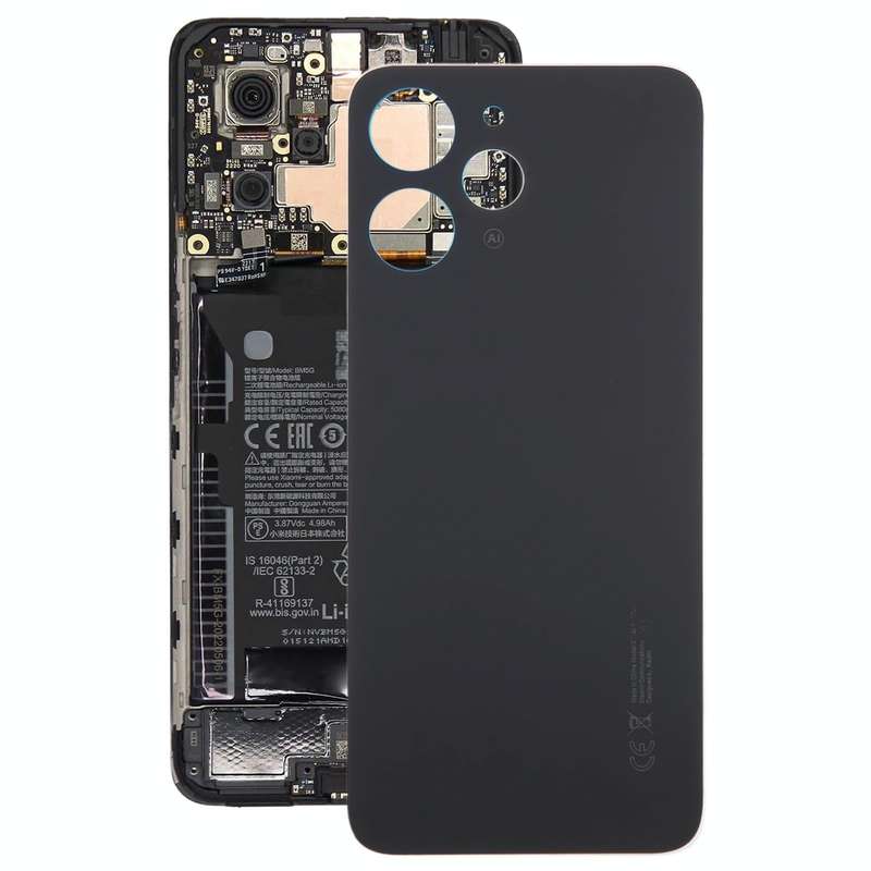 For Xiaomi Redmi 12 4G OEM Glass Material Battery Back Cover(Black)