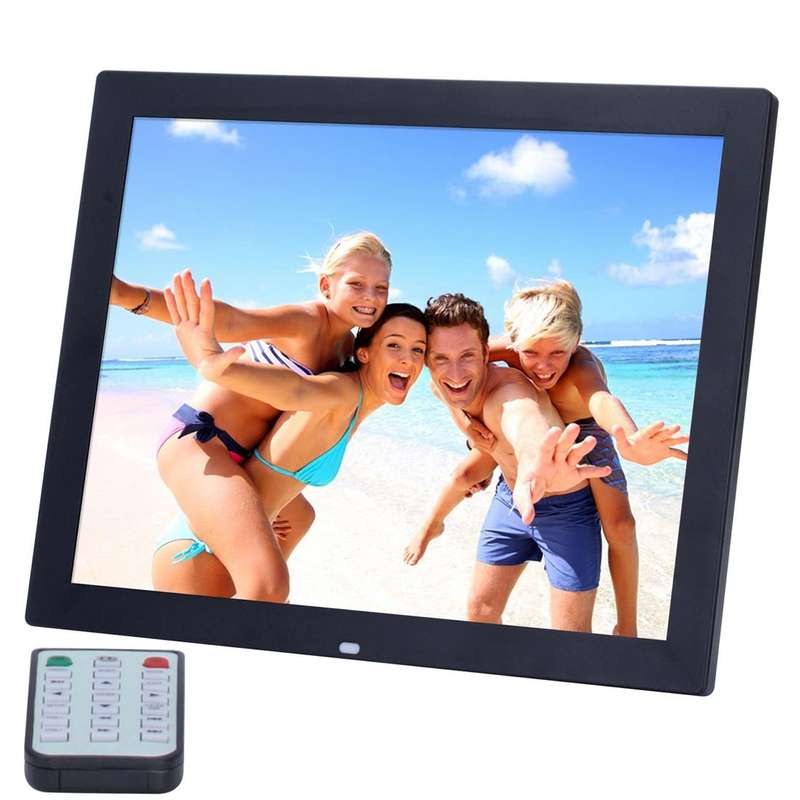 15 inch HD LED Screen Digital Photo Frame with Holder & Remote Control, Allwinner, Alarm Clock / ...