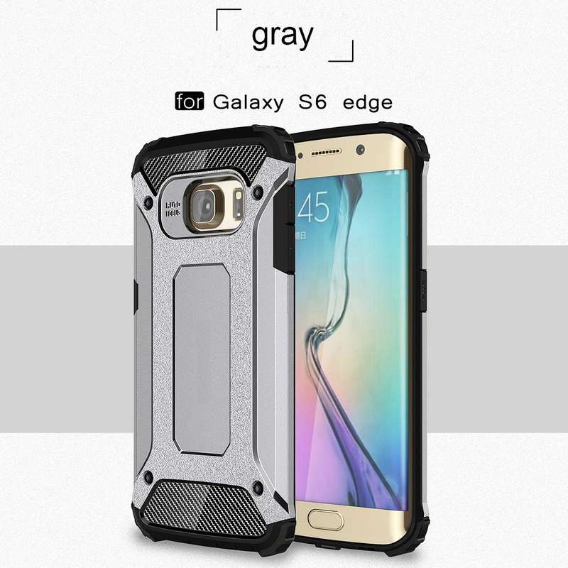 For Galaxy S6 Edge / G925 Tough Armor TPU + PC Combination Case (Grey)