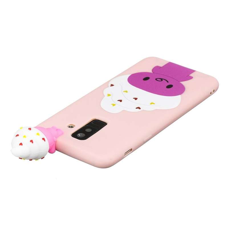 For Galaxy A6+ (2018) Shockproof Cartoon TPU Protective Case(Ice Cream)