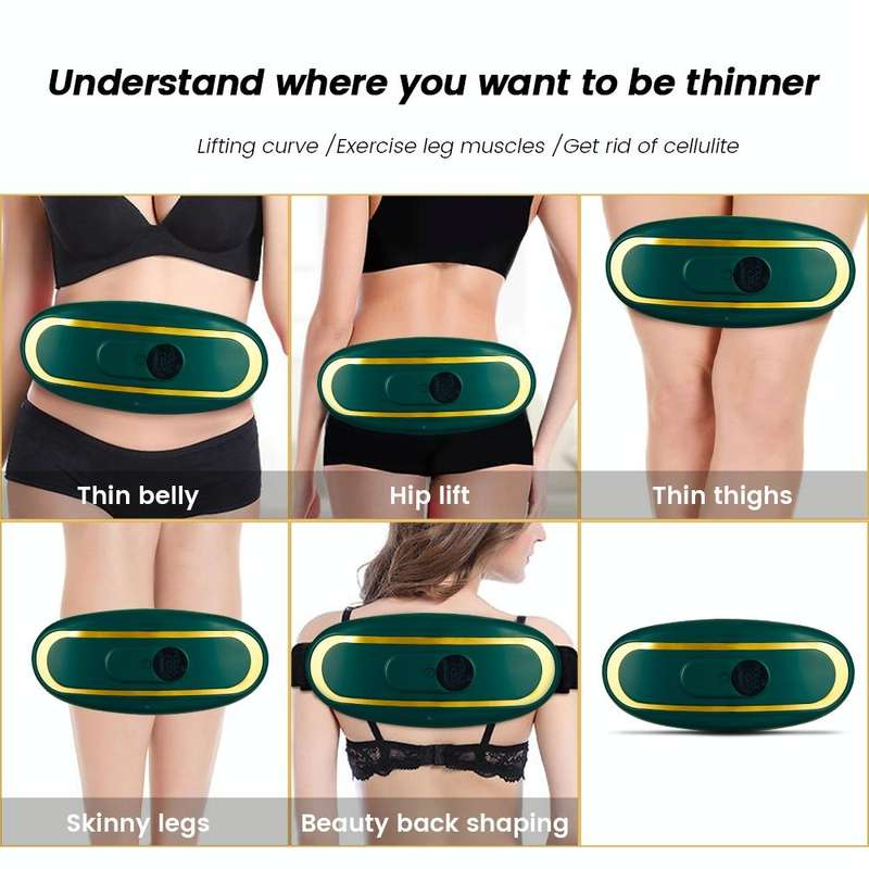 Smart Abdominal Massage Hot Compress Belt Girls Menstrual Period Massager(Green)
