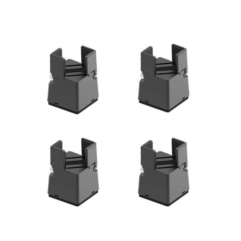 4pcs/set Adjustable Furniture Heightening Feet Pad, Size: 50mm High(Black Clip Chair Foot For 22-...