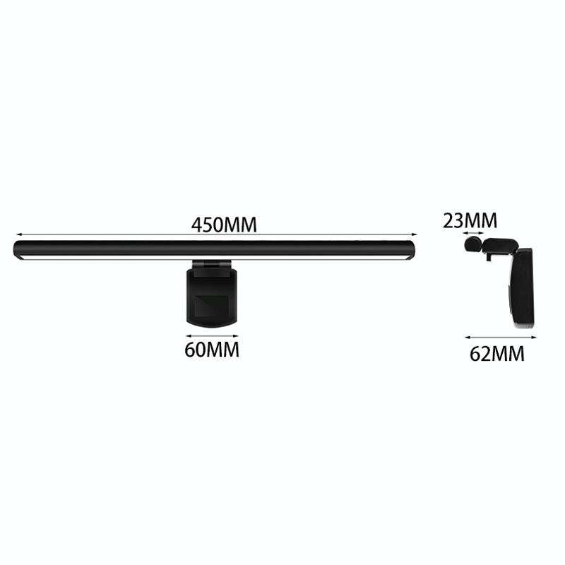 LED Infinitely Dimmable Computer Screen Hanging Lamp 3 Grade Color Temperature Touch Desk Lamp