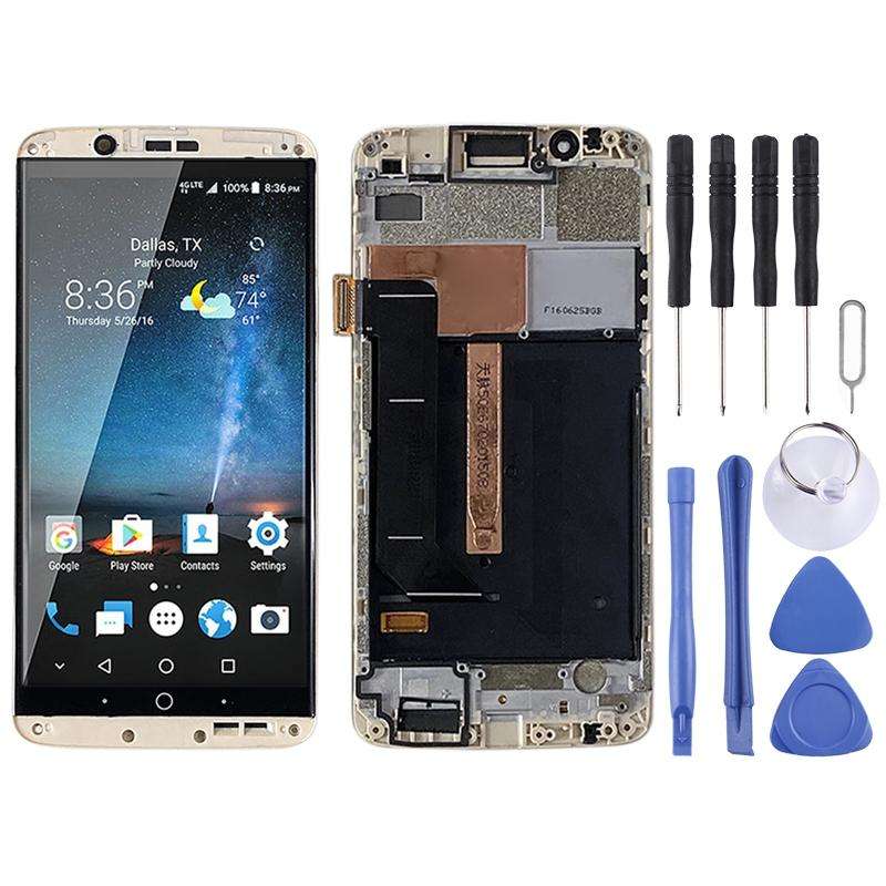 Original AMOLED LCD Screen for ZTE Axon 7 A2017 A2017U A2017G Digitizer Full Assembly With Frame ...