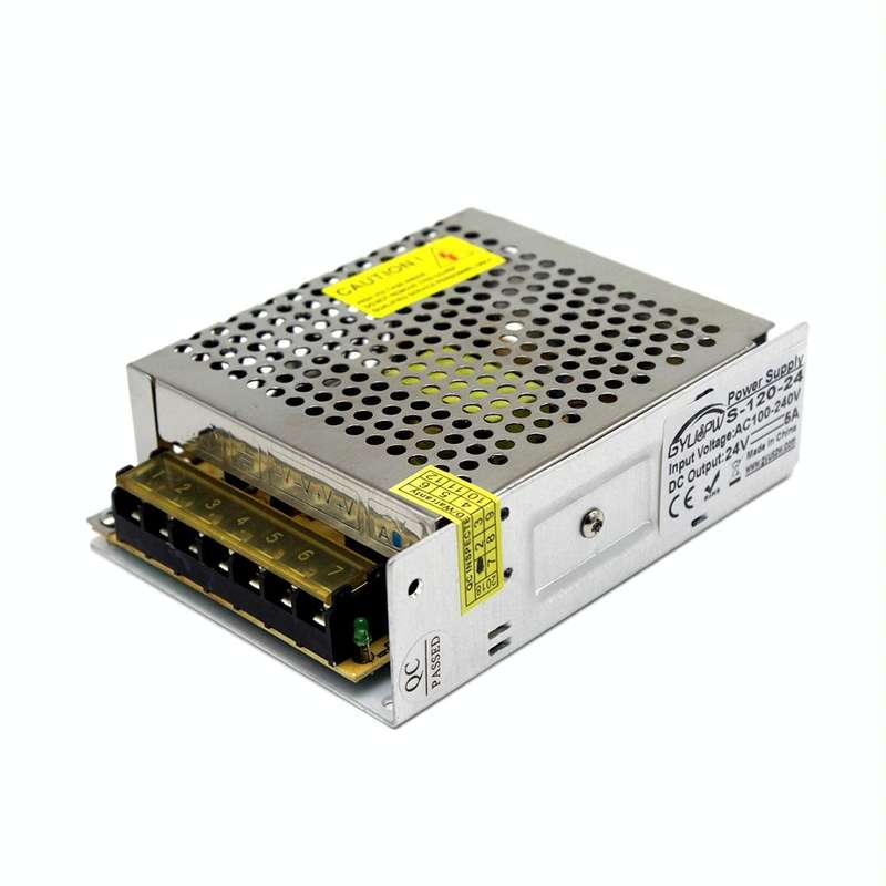 S-120-24 DC24V 5A 120W LED Regulated Switching Power Supply, Size: 129 x 99 x 40mm