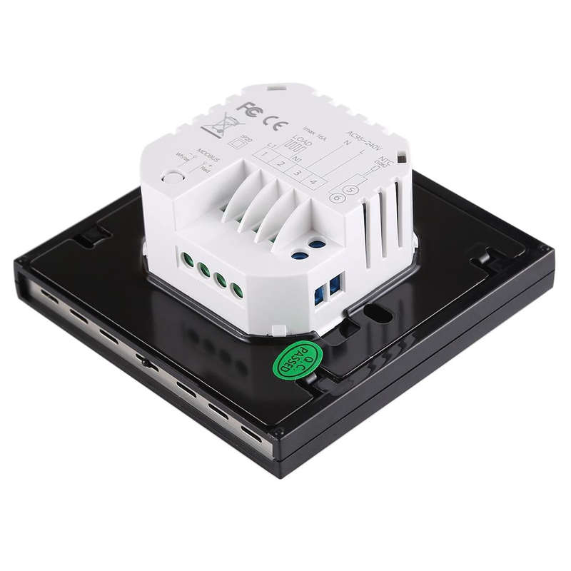 BHT-002GBLW 16A Load Electronic Heating Type LCD Digital Heating Room Thermostat with Sensor & Ti...