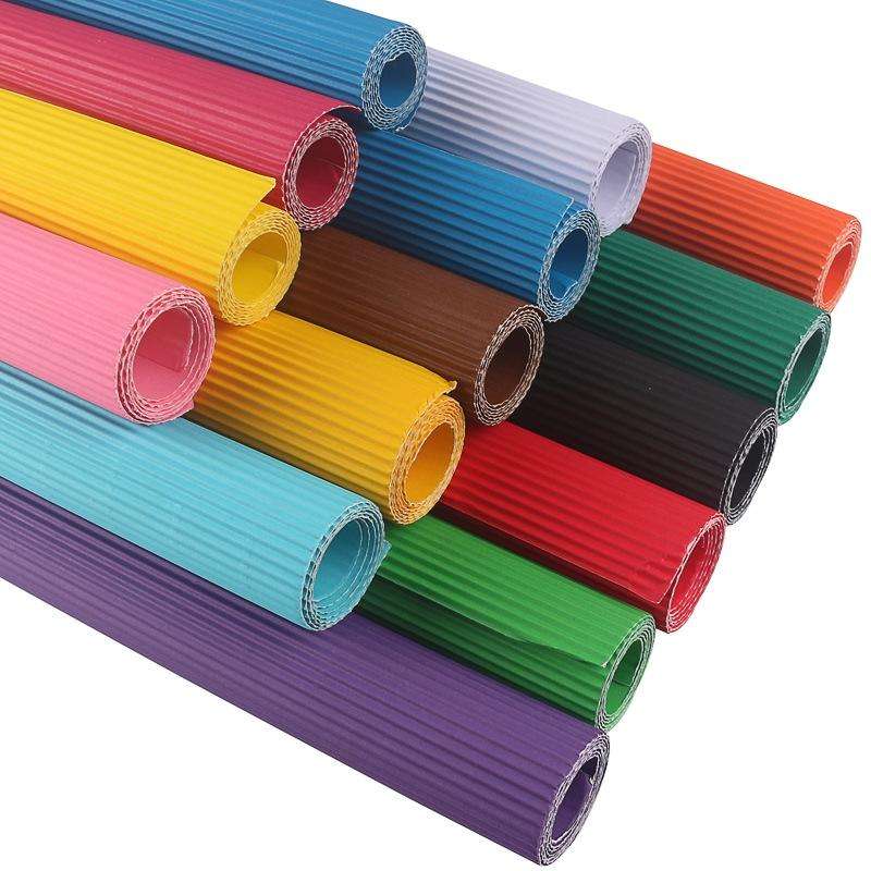 10 Sheets Corrugated Paper Thickened Wrapping Paper Handmade DIY Wrapping Paper Material, Specifi...