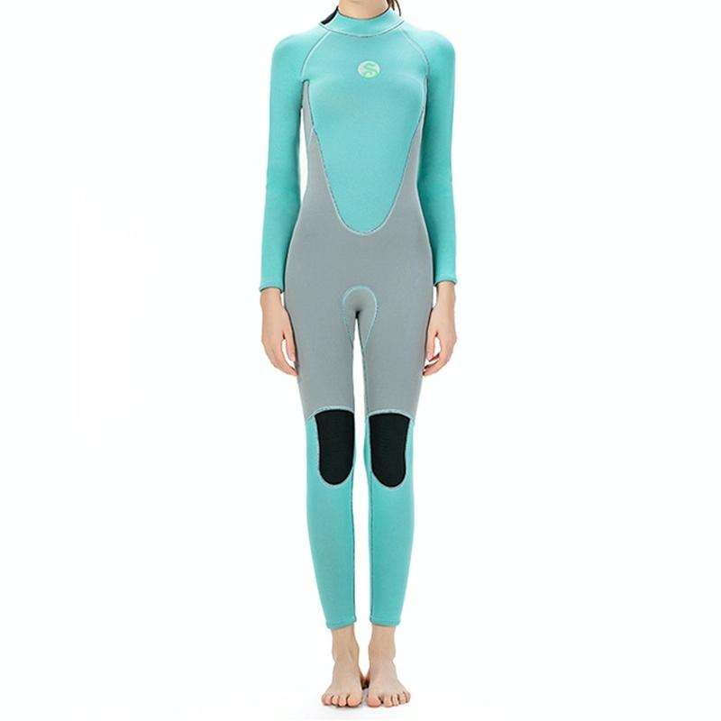 SLINX 1710 3mm Neoprene Super Elastic Wear-resistant Warm Contrast Long-sleeved One-piece Diving ...