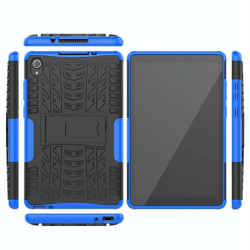 For Lenovo Tab M8 (2020) TB-8705F 8.0 inch Tire Texture Shockproof TPU+PC Protective Case with Ho...