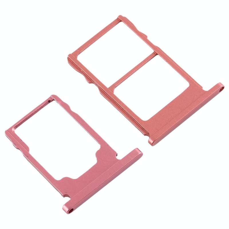 SIM Card Tray + SIM Card Tray + Micro SD Card Tray for Nokia 5.1 TA-1075 (Purplish Red)