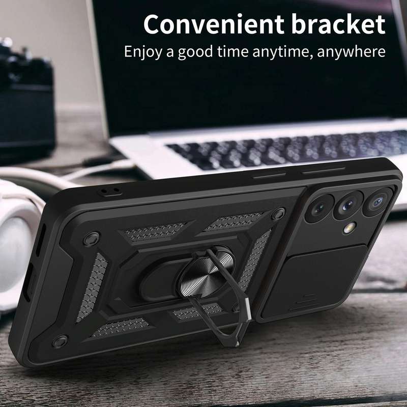 For Samsung Galaxy A54 5G Sliding Camera Cover Design TPU+PC Phone Case(Dark Green)