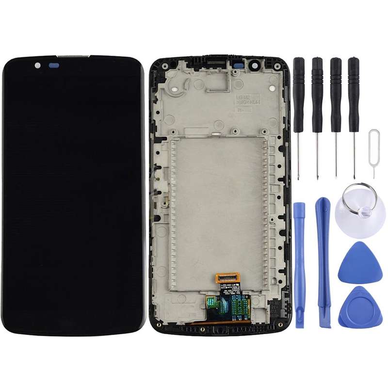 TFT LCD Screen for LG K10 Digitizer Full Assembly with Frame (Black)