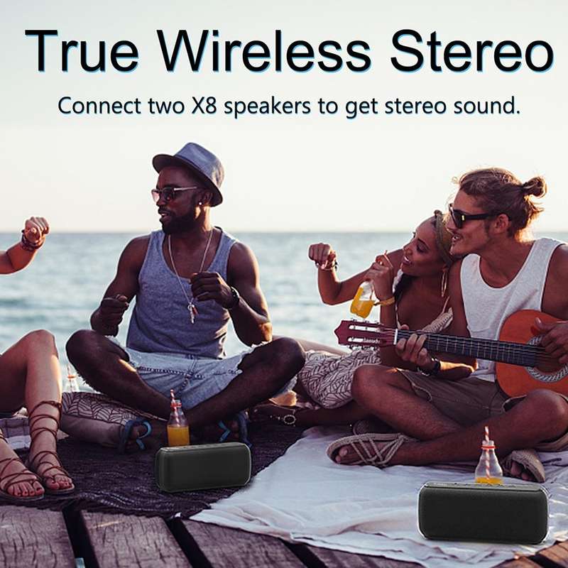 XDOBO X8 60W Wireless Bluetooth Speaker Outdoor Subwoofer Support TWS & TF Card (Black)