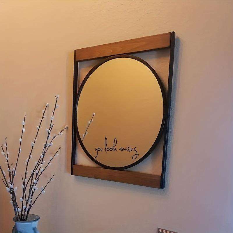 You look amazing 2pcs /Set Waterproof and Oilproof Vinyl Stickers Mirror Decorative Stickers