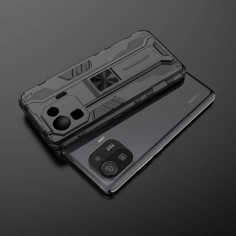 For Xiaomi Mi 11 Pro Supersonic PC + TPU Shock-proof Protective Case with Holder(Red)