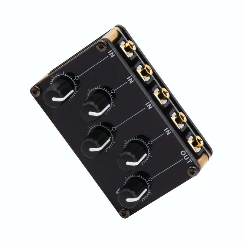 Portable 4-Way Stereo Line Passive Mixer Console(TX400)