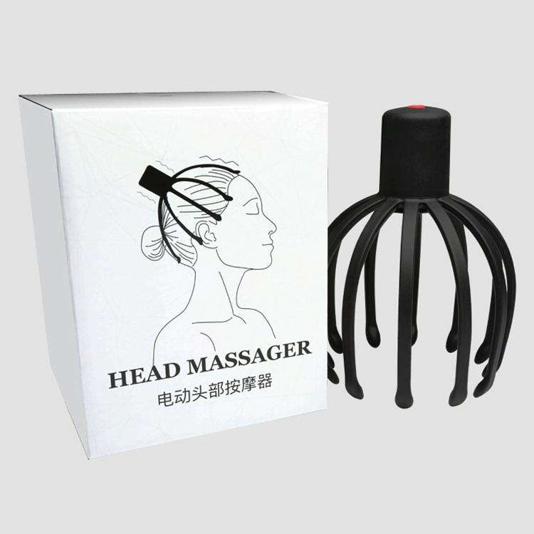 YK-1806 Head Electric Massager Octopus Charging Massage Comb(Black)