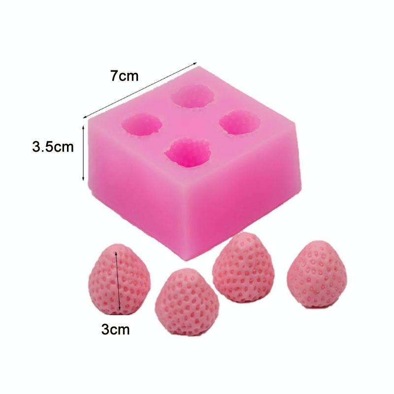 DIY Strawberry Chocolate Baking Silicone Mold(Pink)