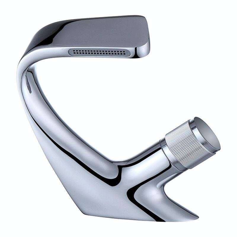 Basin Waterfall Type Hot & Cold Water All-Copper Faucet Bathroom Sanitary Ware (Electroplating Si...