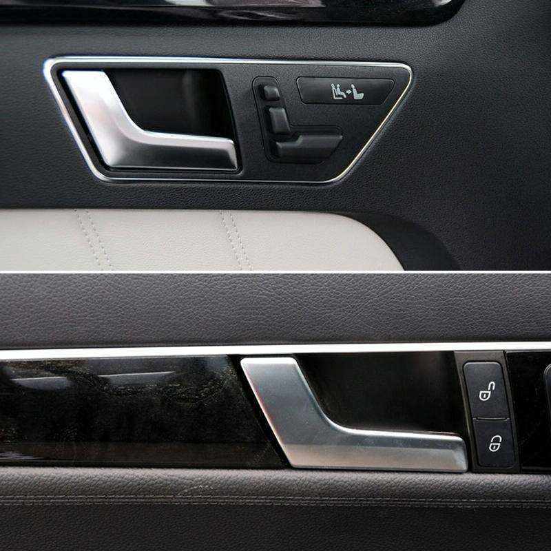 Car Left Side Electroplating Matte Inner Door Handle for Mercedes-Benz C Class W204, Left and Rig...