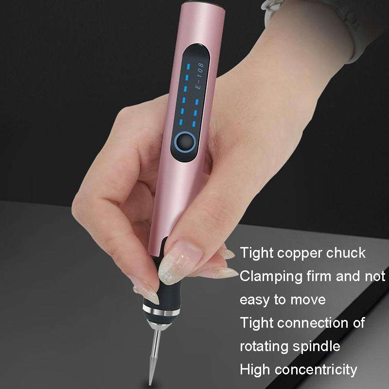 SNJ-3681 Mini Engraving Pen Wireless Polishing Electric Grinder(Silver Carving Template Set)