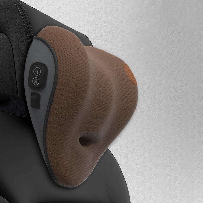 SR-21 Car Lumbar Cushion Headrest Seat Memory Foam Accessories, Style: Massage Headrest (Brown)