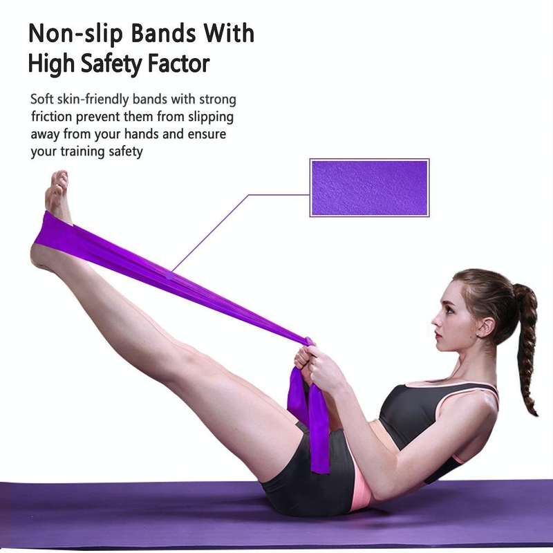 3 In 1 TPE Yoga Stretch Sheet Fitness Elastic Band Resistance Band Strength Training Stretch Band...
