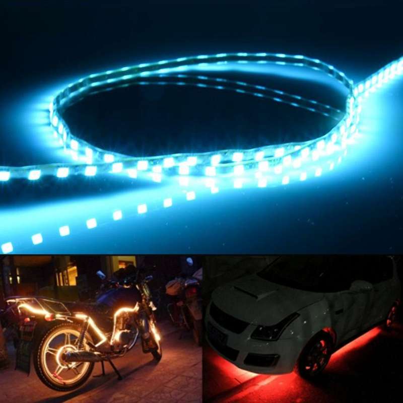 5 PCS 45 LED 3528 SMD Waterproof Flexible Car Strip Light for Car Decoration, DC 12V, Length: 90c...