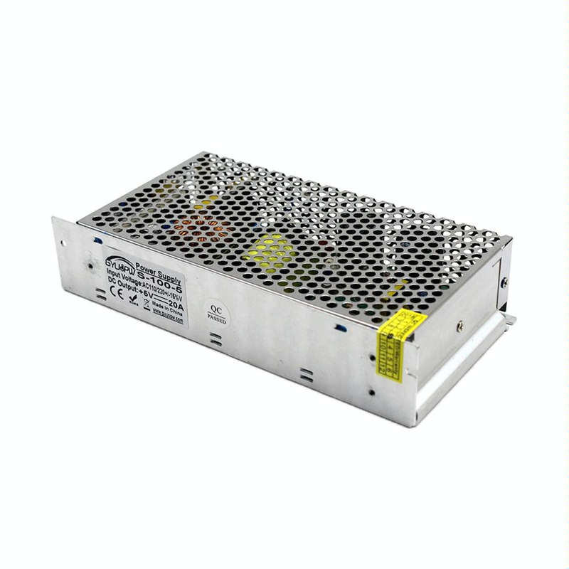 S-100-5 DC5V 20A 100W LED Regulated Switching Power Supply, Size: 199 x 98 x 42mm