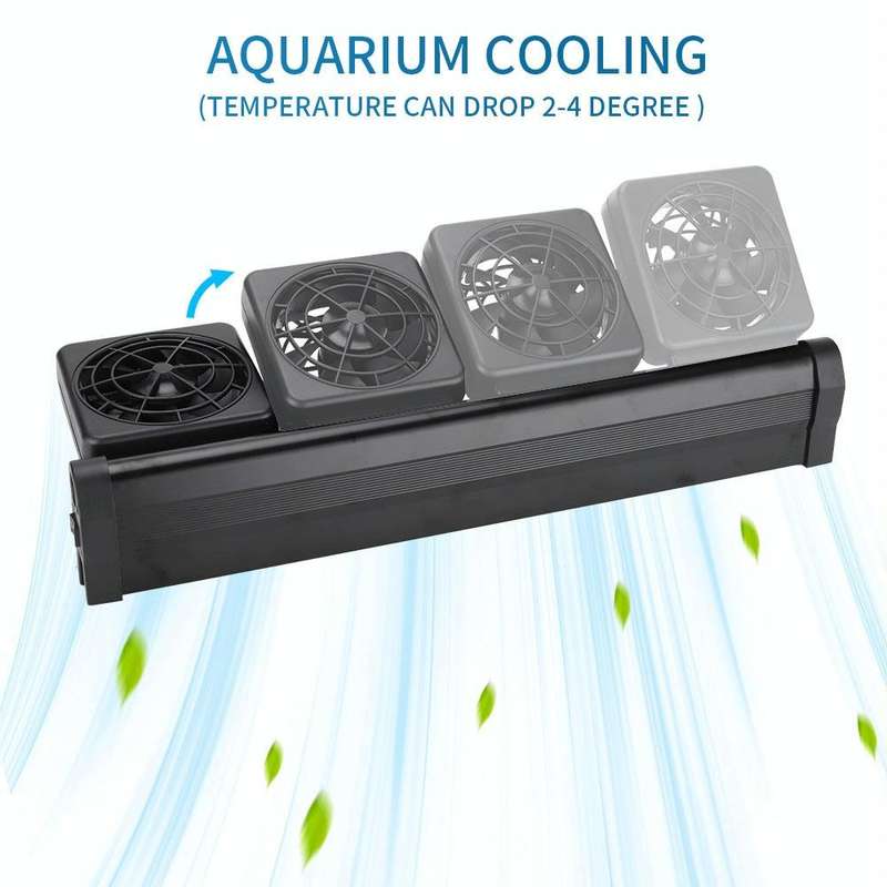 Fish Tank Cooling Fan Cooling Silent Aquarium Fan, Specification: 4 Head EU Plug