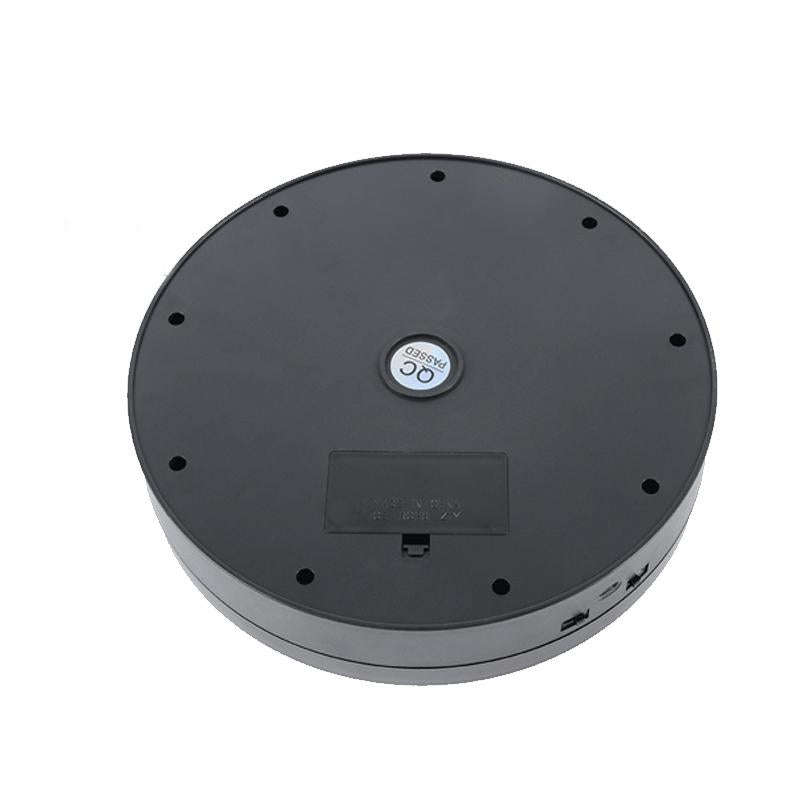 32cm Electric Turntable for Photography With Speed Direction Adjustment, Color: Black Mirror