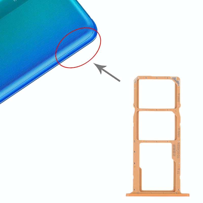 SIM Card Tray + SIM Card Tray + Micro SD Card Tray for Honor 8S 2020 (Gold)