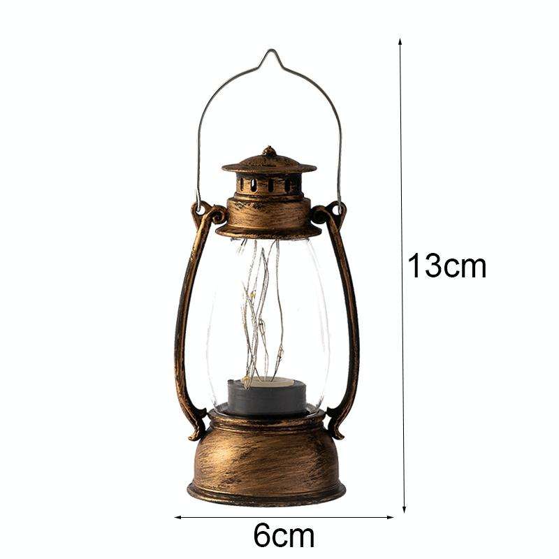Retro Lantern Table Decoration Christmas Scene Decoration Simulation Oil Lamp(White)
