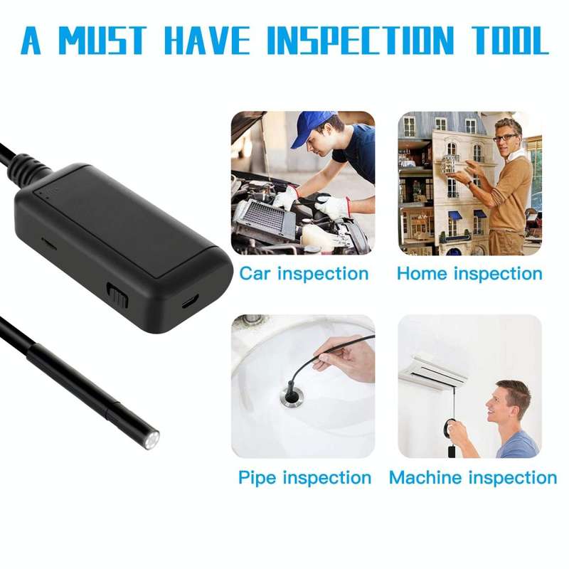 F220 5.5mm HD 5.0MP WIFI Endoscope Inspection Camera with 6 LEDs, Length: 10m