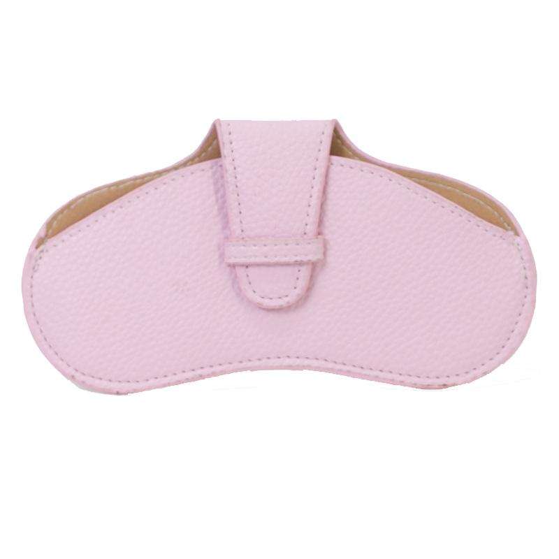 PU Leather Portable Glasses Bag Glasses Case Compression Sunglasses Storage Bag(Pink)