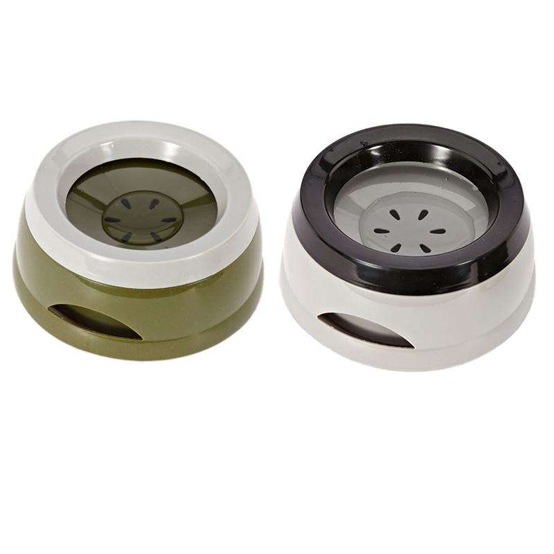 Pet Non-wet Mouth Splash-proof Drinking Fountain Dog Anti-overflow Car Bowl(Army Green)