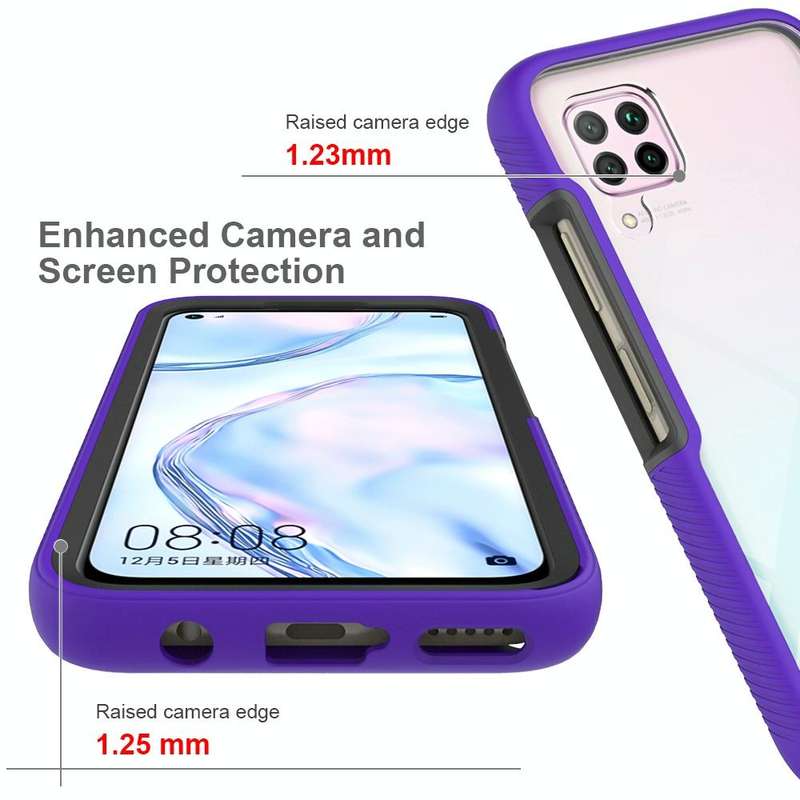 For Huawei P40 Lite Starry Sky Solid Color Series Shockproof PC + TPU Protective Case(Black)