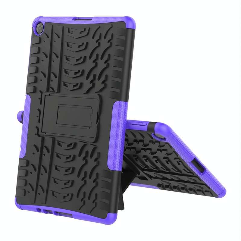 For Huawei MatePad T10/T10S/Enjoy 2 Tire Texture Shockproof TPU+PC Protective Case with Holder(Pu...
