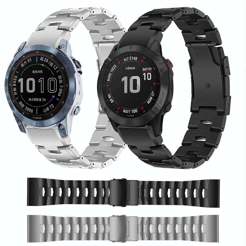 For Garmin Forerunner 935 22mm Titanium Alloy Quick Release Watch Band(Black)
