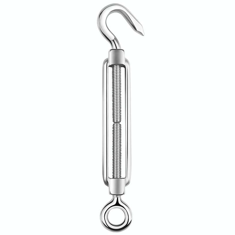 Flower Basket Screws 304 Stainless Steel Wire Rope Hook Tensioner, Specification:M14(Silver)