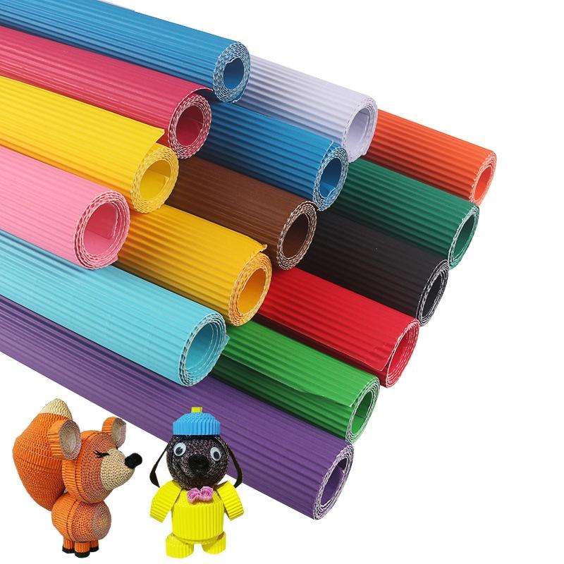 10 Sheets Corrugated Paper Thickened Wrapping Paper Handmade DIY Wrapping Paper Material, Specifi...