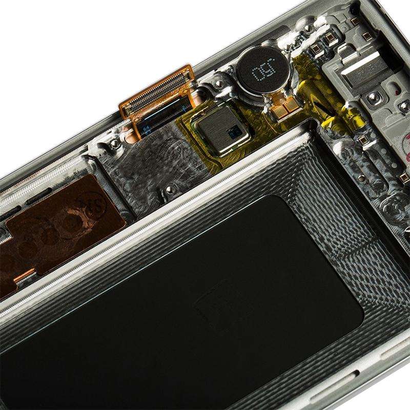Original Super AMOLED LCD Screen for Galaxy S10 4G Digitizer Full Assembly with Frame (Blue)