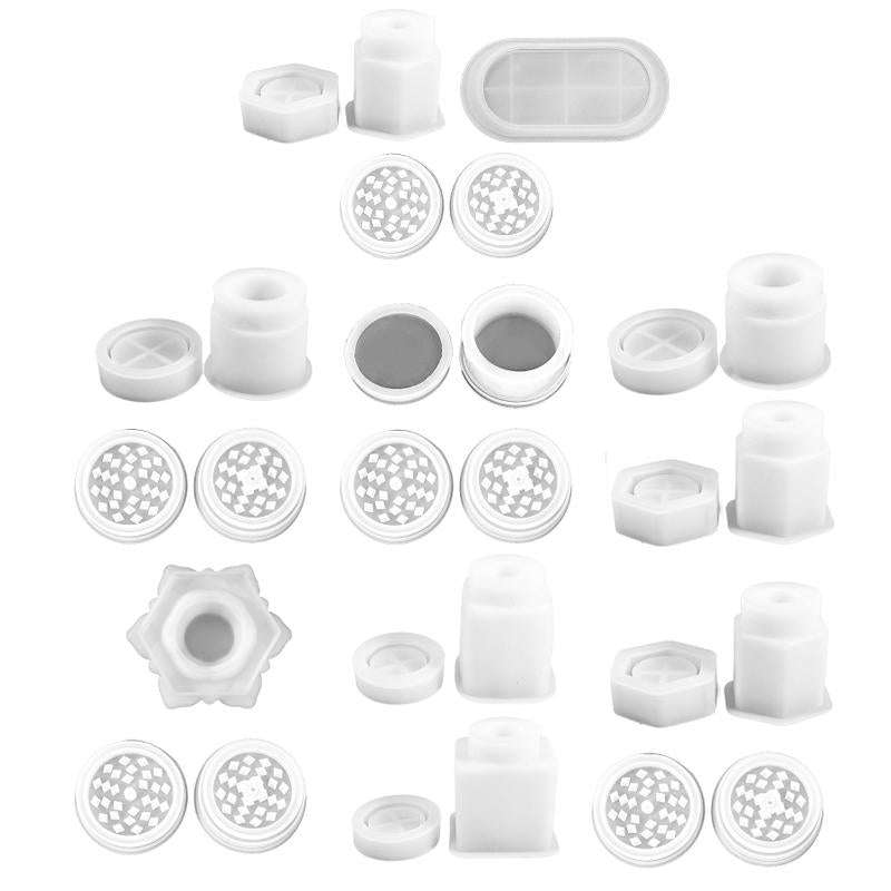 DIY Crystal Epoxy Silicone Mold Combination Set, Shape: Width+High Square Bottle