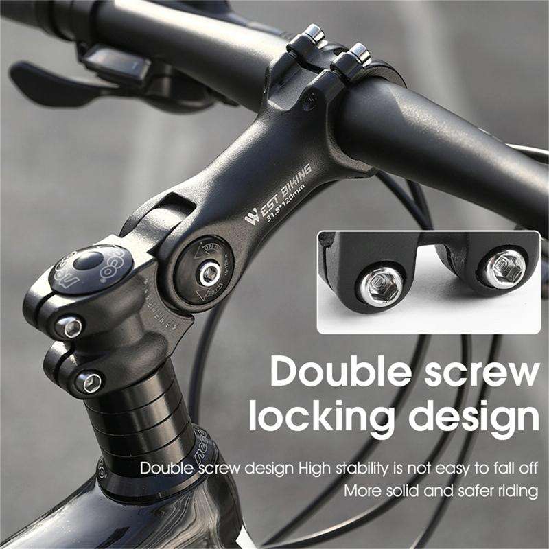 WEST BIKING Mountain Bike Adjustable Handlebar Angle Riser Handlebar Lift Accessories 25.4x120mm