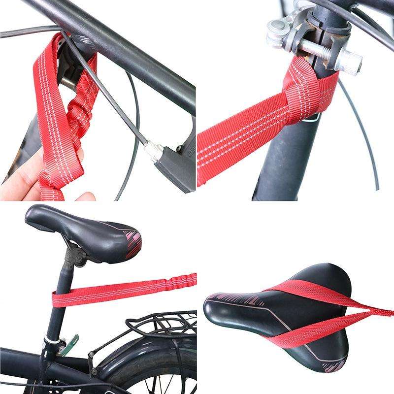 Bicycle Trailer Rope Parent-Child Tensile Traction Rope(Army Green + Triangle Bag)