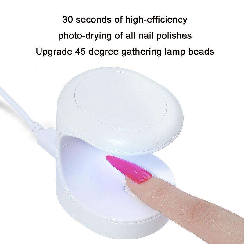 USB Mini Nail Phototherapy Lamp Nail Polish Baking Lamp, Color: Green